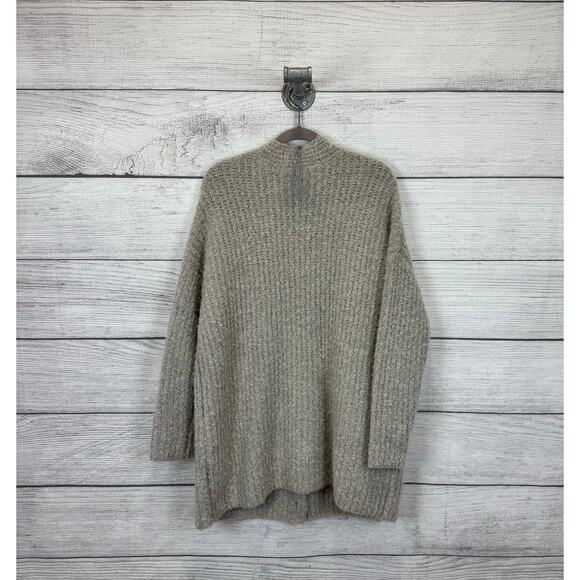 Karen Kane Women's Taupe Chunky Knit Button Front Sweater Cardigan Size Medium - Picture 9 of 9